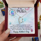 SHE IS A SUPERWOMAN, SHE IS MY MOM, FOREVER LOVE NECKLACE FOR MOM, NECKLACE WITH MESSAGE CARD, BIRTHDAY, MOTHER'S DAY GIFT FOR HER