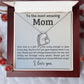 TO THE MOST AMAZING MOM, I LOVE YOU, FOREVER LOVE NECKLACE WITH MESSAGE CARD FOR MOM, BIRTHDAY, MOTHER'S DAY GIFT FOR HER
