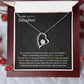 TO MY DAUGHTER, FOREVER LOVE NECKLACE WITH MESSAGE CARD, BIRTHDAY AND DAUGHTERS DAY GIFT FOR HER