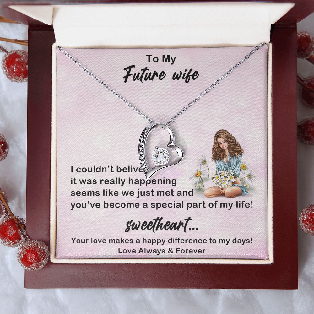 Forever Love Necklace, My Future Wife, Necklace With Message Card, Birthday Gift For Her