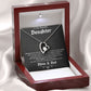 TO OUR BEAUTIFUL DAUGHTER, FOREVER LOVE NECKLACE WITH MESSAGE CARD, FROM MOM AND DAD, BIRTHDAY AND DAUGHTERS DAY GIFT FOR HER