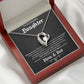 TO OUR BEAUTIFUL DAUGHTER, FOREVER LOVE NECKLACE WITH MESSAGE CARD, FROM MOM AND DAD, BIRTHDAY AND DAUGHTERS DAY GIFT FOR HER