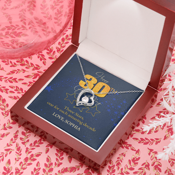 Customized Birthday Name & Age, Forever Love Necklace, Gift For Mom/Wife/Girlfriend/Sister, Best Birthday Gift For Her, Necklace For Her, Precious Gift For Her, Jewelry For Her