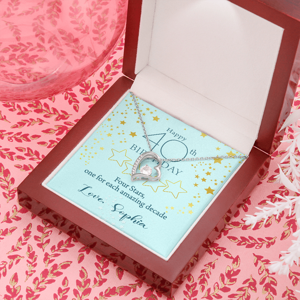 Customized Birthday Name & Age, Forever Love Necklace, Gift For Mom/Wife/Girlfriend/Sister, Birthday Gift For Her, Necklace For Her, Precious Gift For Her, Jewelry For Her, Best Birthday Gift