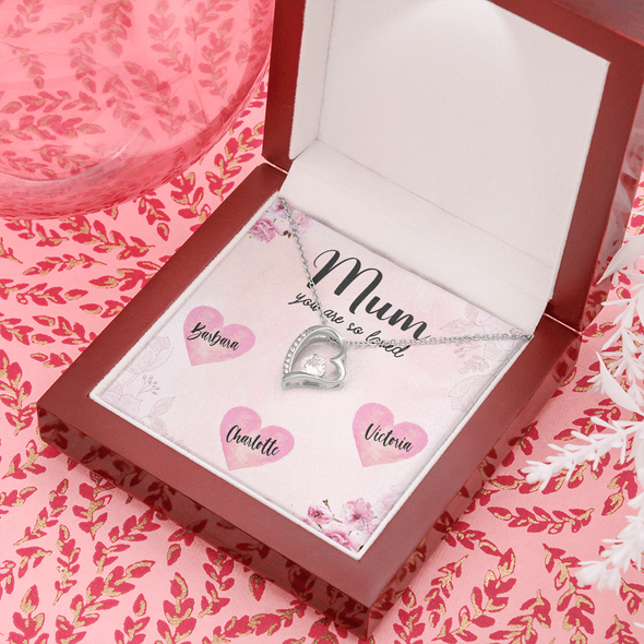 Mum Customized Pendant, Forever Love Necklace, Customized Pendant For Her, Mother's Day Gift, Birthday Gift, Christmas, Anniversary, Gift For Her, Valentine's Day, Jewelry For Her