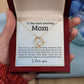 TO THE MOST AMAZING MOM, I LOVE YOU, FOREVER LOVE NECKLACE WITH MESSAGE CARD FOR MOM, BIRTHDAY, MOTHER'S DAY GIFT FOR HER