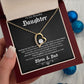 TO OUR BEAUTIFUL DAUGHTER, FOREVER LOVE NECKLACE WITH MESSAGE CARD, FROM MOM AND DAD, BIRTHDAY AND DAUGHTERS DAY GIFT FOR HER