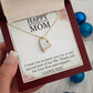 HAPPY MOTHER'S DAY MOM, I LOVE YOU, FOREVER LOVE NECKLACE FOR MOM, NECKLACE WITH MESSAGE CARD, BIRTHDAY, MOTHER'S DAY GIFT FOR HER