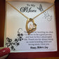 TO MY MOM, FOREVER LOVE NECKLACE FOR MOM, NECKLACE WITH MESSAGE CARD, BIRTHDAY, MOTHER'S DAY GIFT FOR HER