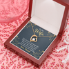 To My Beautiful Wife, Forever Love Necklace With I Love Who We Are Together Message Card, Pendant For Her, Jewelry For Her, Anniversary, Birthday, Gift For Her, Customized Message Card