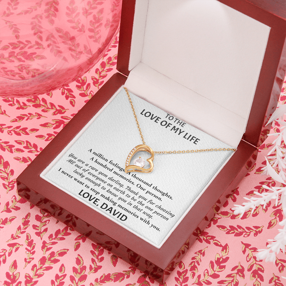 To Love Of My Life, Forever Love Necklace, Customized Pendant For Her, Birthday Gift, Christmas, Anniversary, Gift For Her, Valentine's Day, Jewelry For Her