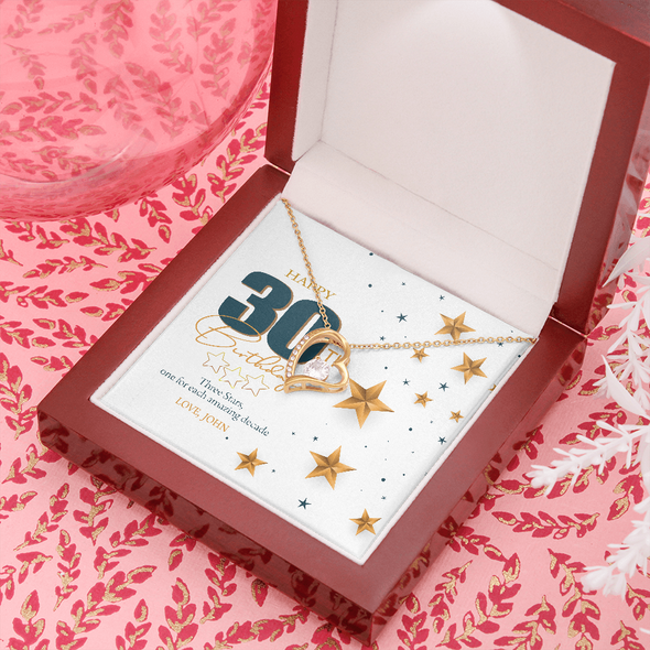 Customized Birthday Name & Age, Forever Love Necklace, Gift For Mom/Wife/Girlfriend/Sister, Best Birthday Gift For Her, Jewelry For Her, Precious Gift For Her, Necklace For Her