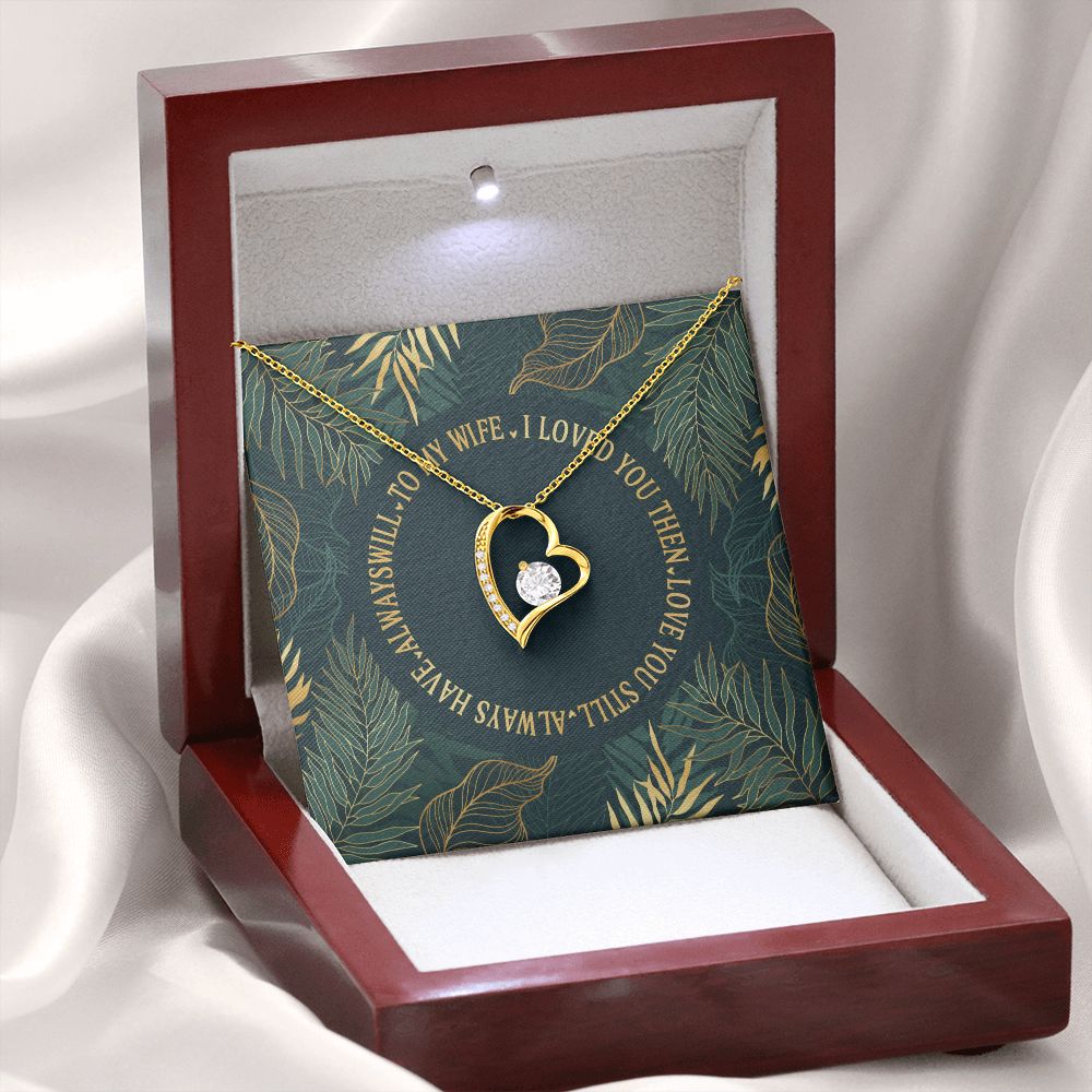 Forever Love Necklace, To My Wife, Necklace With Message Card, Birthday Gift For Her
