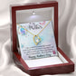 SHE IS A SUPERWOMAN, SHE IS MY MOM, FOREVER LOVE NECKLACE FOR MOM, NECKLACE WITH MESSAGE CARD, BIRTHDAY, MOTHER'S DAY GIFT FOR HER