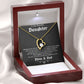 TO OUR BEAUTIFUL DAUGHTER, FOREVER LOVE NECKLACE WITH MESSAGE CARD, FROM MOM AND DAD, BIRTHDAY AND DAUGHTERS DAY GIFT FOR HER