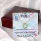 SHE IS A SUPERWOMAN, SHE IS MY MOM, FOREVER LOVE NECKLACE FOR MOM, NECKLACE WITH MESSAGE CARD, BIRTHDAY, MOTHER'S DAY GIFT FOR HER