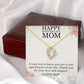 HAPPY MOTHER'S DAY MOM, I LOVE YOU, FOREVER LOVE NECKLACE FOR MOM, NECKLACE WITH MESSAGE CARD, BIRTHDAY, MOTHER'S DAY GIFT FOR HER