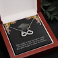 To A Beautiful Girl, Infinity Hearts Necklace With Don't Forget To Enjoy The Journey Message Card, Graduation Ceremony Gift For Her, Jewelry For Her, Pendant For Her