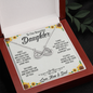To Our Daughter, Infinity Hearts Necklace With Know That We Are Proud Of You Message Card, Daughter's Day, Birthday Gift For Her, Pendant For Her, Necklace For Her, Jewelry For Her