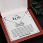 To My Wife, Infinity Hearts Necklace With Thank You For Being My Dearest Wife Message Card, Jewelry For Her, Birthday Gift, Anniversary, Gift For Her, Pendant For Her