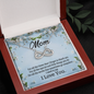 Mom, Infinity Hearts Necklace With For All The Words That Sometimes Go Unspoken Message Card, Jewelry For Her, Mother's Day Gift, Anniversary, Birthday Gift For Her, Pendant For Her