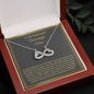 To My Boyfriend's Wonderful Mom, Infinity Hearts Necklace With Thanks For Raising The Man Of My Dream Message Card, Mother's Day Gift, Birthday, Anniversary, Gift For Her, Pendant For Her, Jewelry For Her