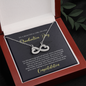 To A Beautiful Girl, Infinity Hearts Necklace With Your Heart Will Always Guide Your Soul Message Card, Convocation Day Gift For Her, Pendant For Her, Jewelry For Her