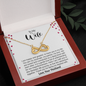 To My Wife, Infinity Hearts Necklace With Thank You For Being My Dearest Wife Message Card, Jewelry For Her, Birthday Gift, Anniversary, Gift For Her, Pendant For Her