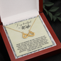To My Beautiful Wife, Infinity Hearts Necklace With I Love You More Than Words Can Say Message Card, Pendant For Her, Birthday, Anniversary, Gift For Her, Jewelry For Her