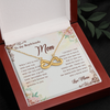 To My Boyfriend's Mom, Infinity Hearts Necklace With Thank You For Welcoming Me Into The Family Message Card, Mother's Day Gift, Birthday, Anniversary, Jewelry For Her, Customized Message Card