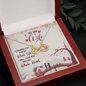 To My Wife, Infinity Hearts Necklace With I Promise You My Whole Life & Whole Heart Message Card, Jewelry For Her, Birthday Gift, Anniversary, Gift For Her, Pendant For Her