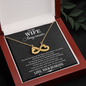 To My Wife Always Remember, Infinity Hearts Necklace With If There's Life After That, I'll Love You Then Message Card, Anniversary, Birthday, Gift For Her, Jewelry For Her, Pendant For Her