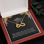 To A Beautiful Girl, Infinity Hearts Necklace With Don't Forget To Enjoy The Journey Message Card, Graduation Ceremony Gift For Her, Jewelry For Her, Pendant For Her