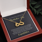 To A Beautiful Girl, Infinity Hearts Necklace With Your Heart Will Always Guide Your Soul Message Card, Convocation Day Gift For Her, Pendant For Her, Jewelry For Her