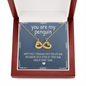 You Are My Penguin, Infinity Hearts Necklace With Message Card, Jewelry For Her, Pendant For Her, Gift For Wife From Husband, Birthday, Anniversary Gift For Wife