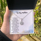 TO MY MOTHER, ETERNAL HOPE NECKLACE FOR MOM, NECKLACE WITH MESSAGE CARD, BIRTHDAY, MOTHER'S DAY GIFT FOR HER