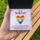 TO MY GIRLFRIEND, ETERNAL HOPE NECKLACE FOR SOULMATE, FOR YOUR LGBTQ PARTNER, WITH MESSAGE CARD, PRIDE NECKLACE,