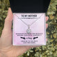 TO MY MOTHER, ETERNAL HOPE NECKLACE WITH MESSAGE CARD, BIRTHDAY GIFT FOR HER, FROM DAUGHER/SON