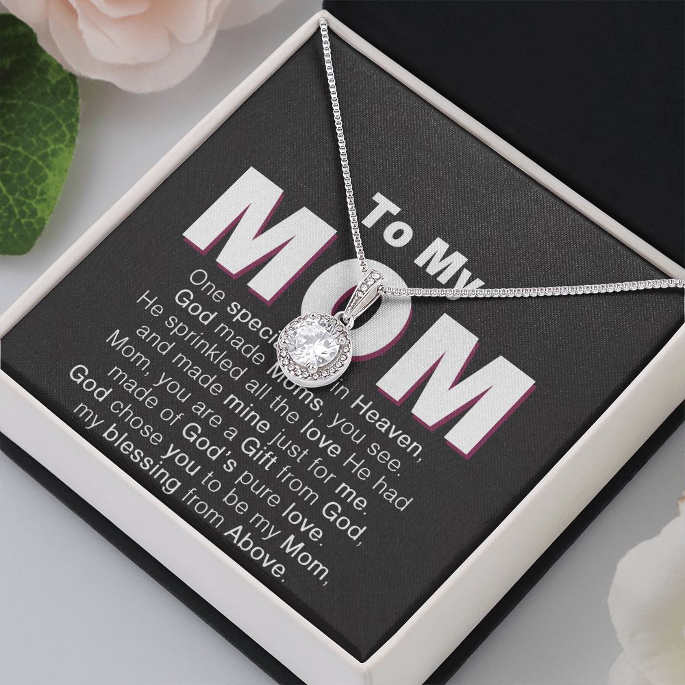 "My Mom, My Eternal Hope: ETERNAL HOPE Necklace with Message Card, Perfect Gift for Mother's Day & Birthday" FROM DAUGHTER/SON.