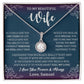TO MY BEAUTIFUL WIFE, ETERNAL HOPE NECKLACE WITH CUSTOM MESSAGE CARD, BIRTHDAY, VALENTINE'S DAY GIFT FOR HER