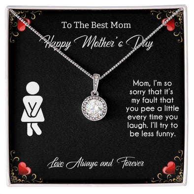 TO THE BEST MOM, ALWAYS AND FOREVER,  ETERNAL HOPE NECKLACE WITH MESSAGE CARD FOR MOM, UNIQUE GIFT FOR HER, MOTHERS DAY GIFT, BIRTHDAY GIFT, FROM DAUGHTER/SON.