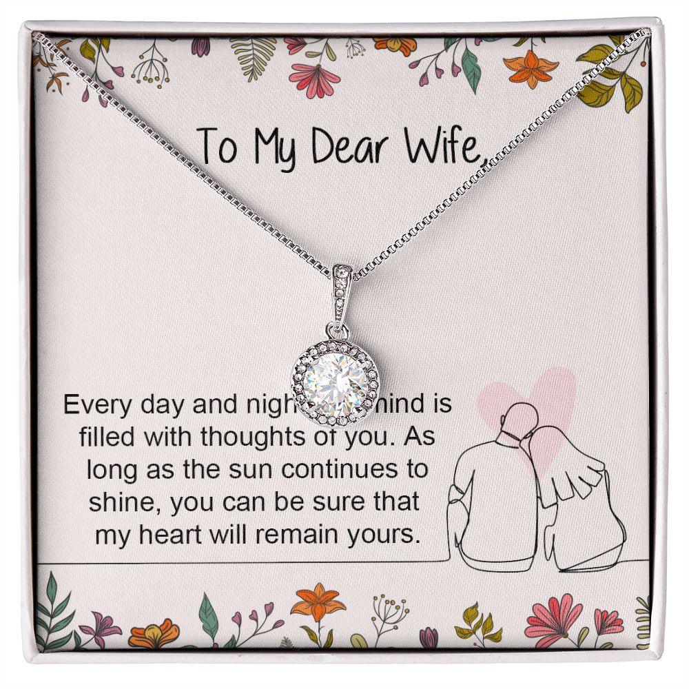 My Dear Wife, Eternal Hope Necklace, For Wife With Message Card, Birthday, Valentine's Day Gift For Her