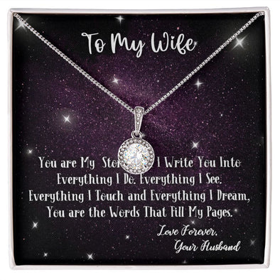 To My Wife, Eternal Hope Necklace, For Wife With Message Card, Birthday, Valentine's Day Gift For Her