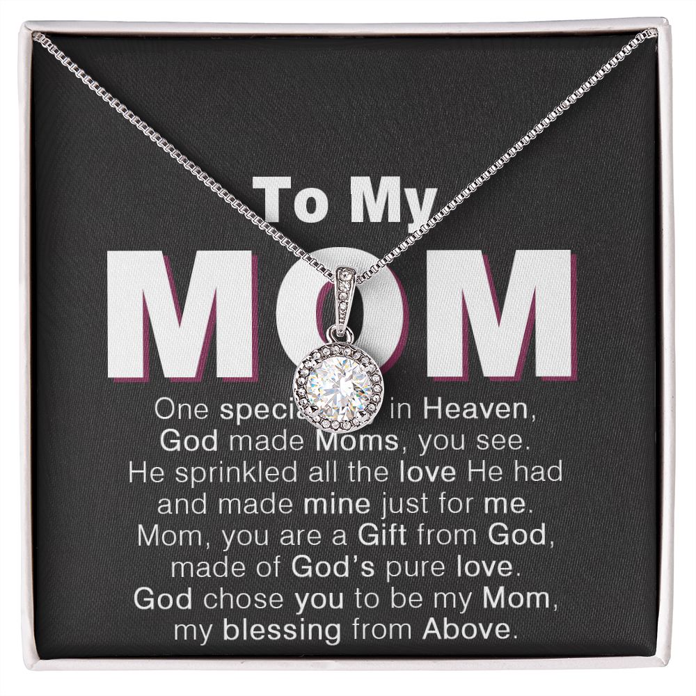 "My Mom, My Eternal Hope: ETERNAL HOPE Necklace with Message Card, Perfect Gift for Mother's Day & Birthday" FROM DAUGHTER/SON.