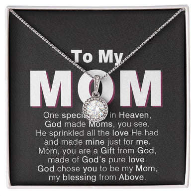 "My Mom, My Eternal Hope: ETERNAL HOPE Necklace with Message Card, Perfect Gift for Mother's Day & Birthday" FROM DAUGHTER/SON.