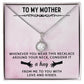 TO MY MOTHER, ETERNAL HOPE NECKLACE WITH MESSAGE CARD, BIRTHDAY GIFT FOR HER, FROM DAUGHER/SON