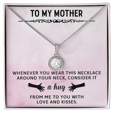 TO MY MOTHER, ETERNAL HOPE NECKLACE WITH MESSAGE CARD, BIRTHDAY GIFT FOR HER, FROM DAUGHER/SON