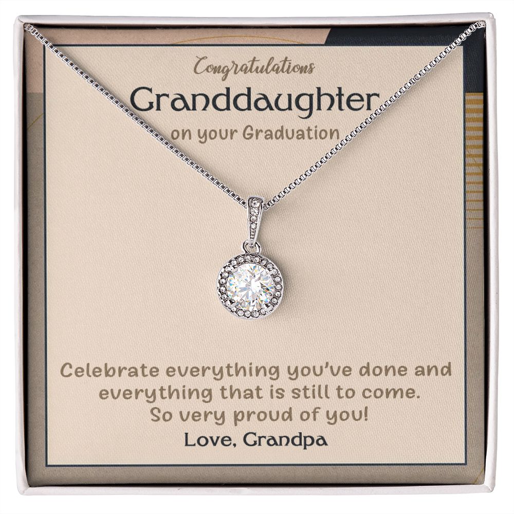 ETERNAL HOPE NECKLACE FOR GRANDDAUGHTER ON HER GRADUATION, GIFT FOR HER, FROM GRANDPA