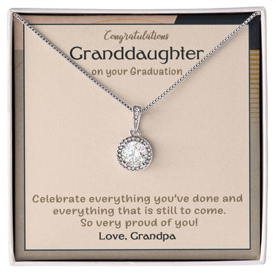 ETERNAL HOPE NECKLACE FOR GRANDDAUGHTER ON HER GRADUATION, GIFT FOR HER, FROM GRANDPA