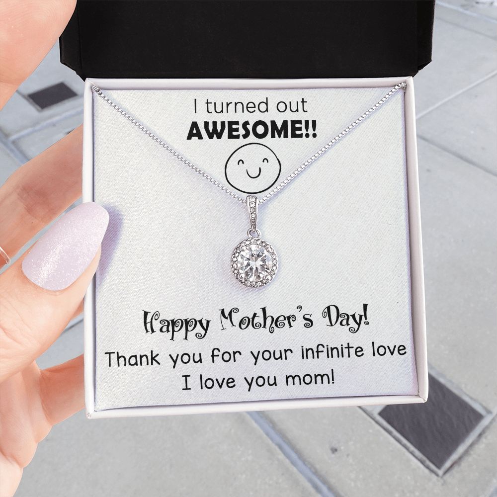 "Express Your Love with ETERNAL HOPE NECKLACE with Message Card FOR MOM" MOTHER'S DAY GIFT, BIRTHDAY GIFT.